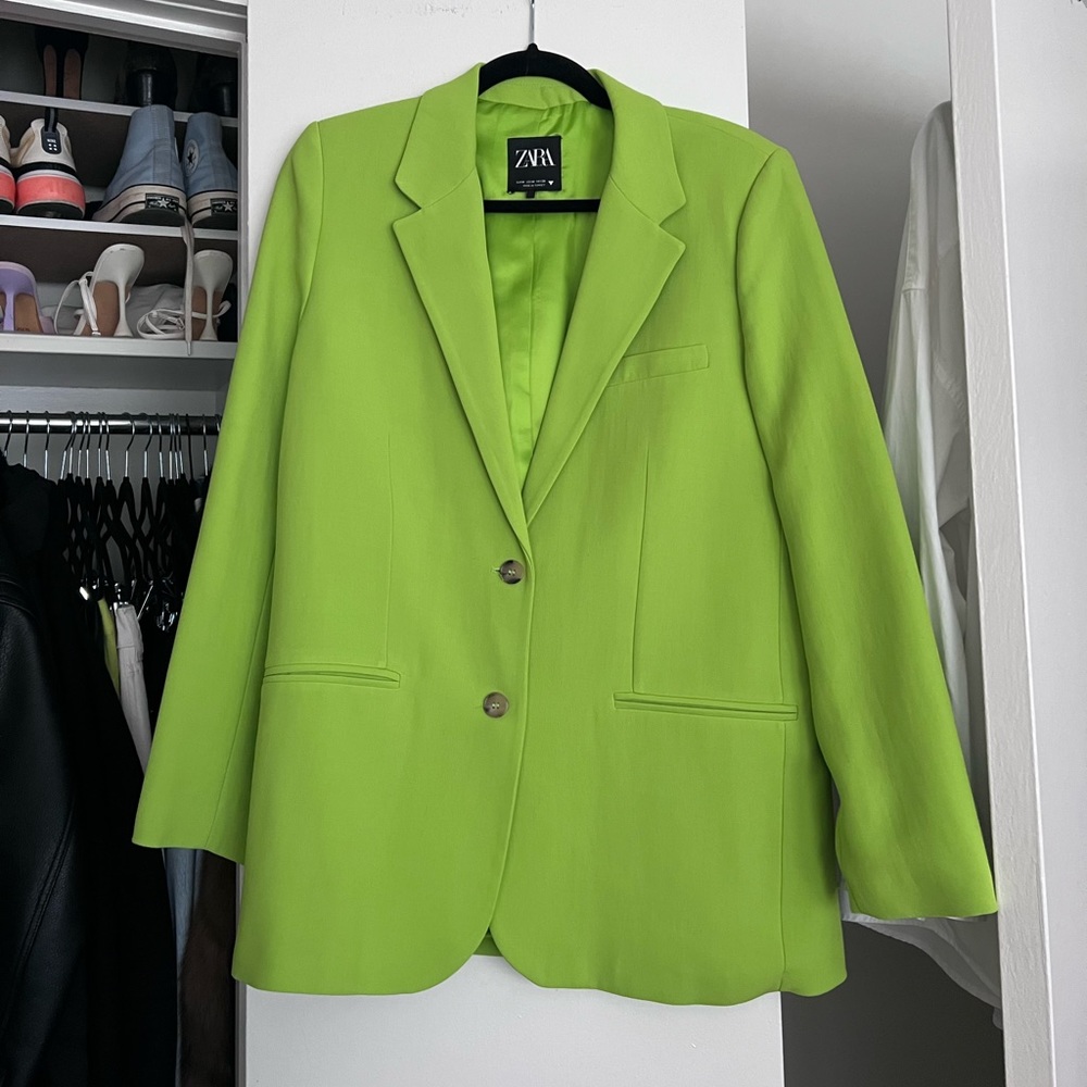 Zara lime green blazer